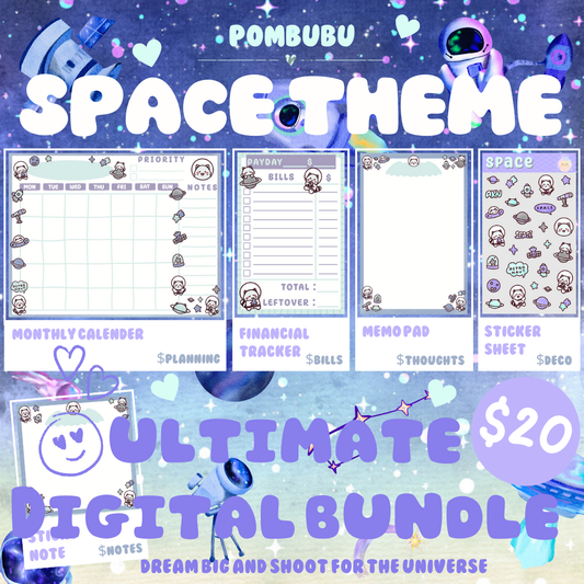 Space Theme Planning DIGITAL Bundle
