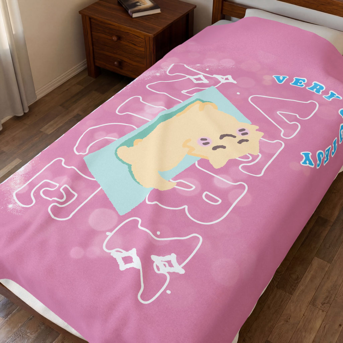Very Demure Bubu Velveteen Plush Blanket