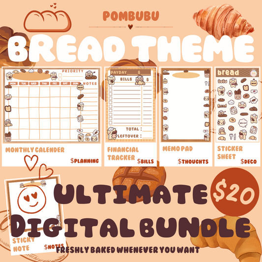 Bread Theme Planning DIGITAL Bundle