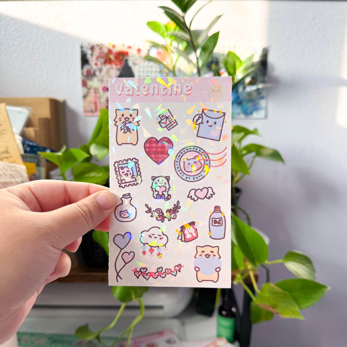 valentine sticker sheet