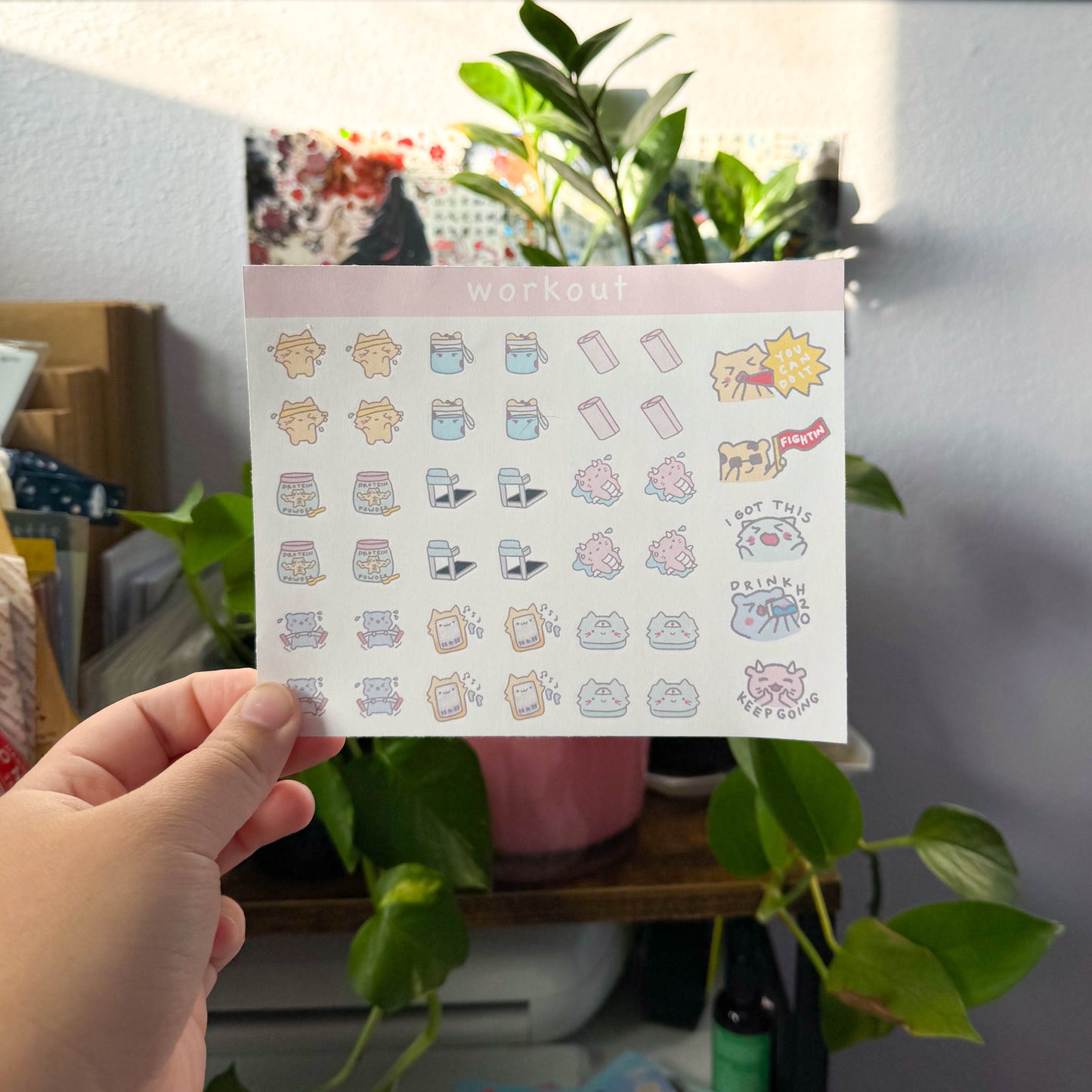 workout planner sticker