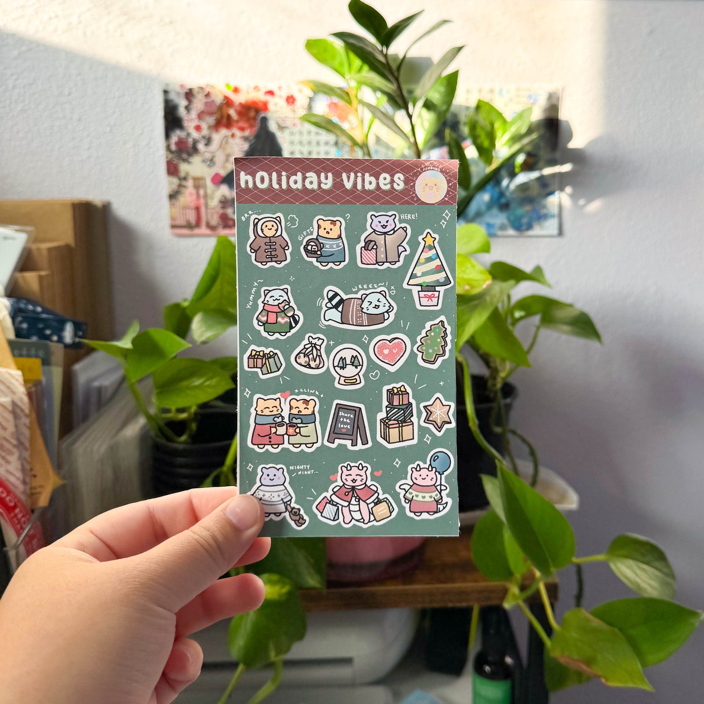 holiday vibes sticker sheet