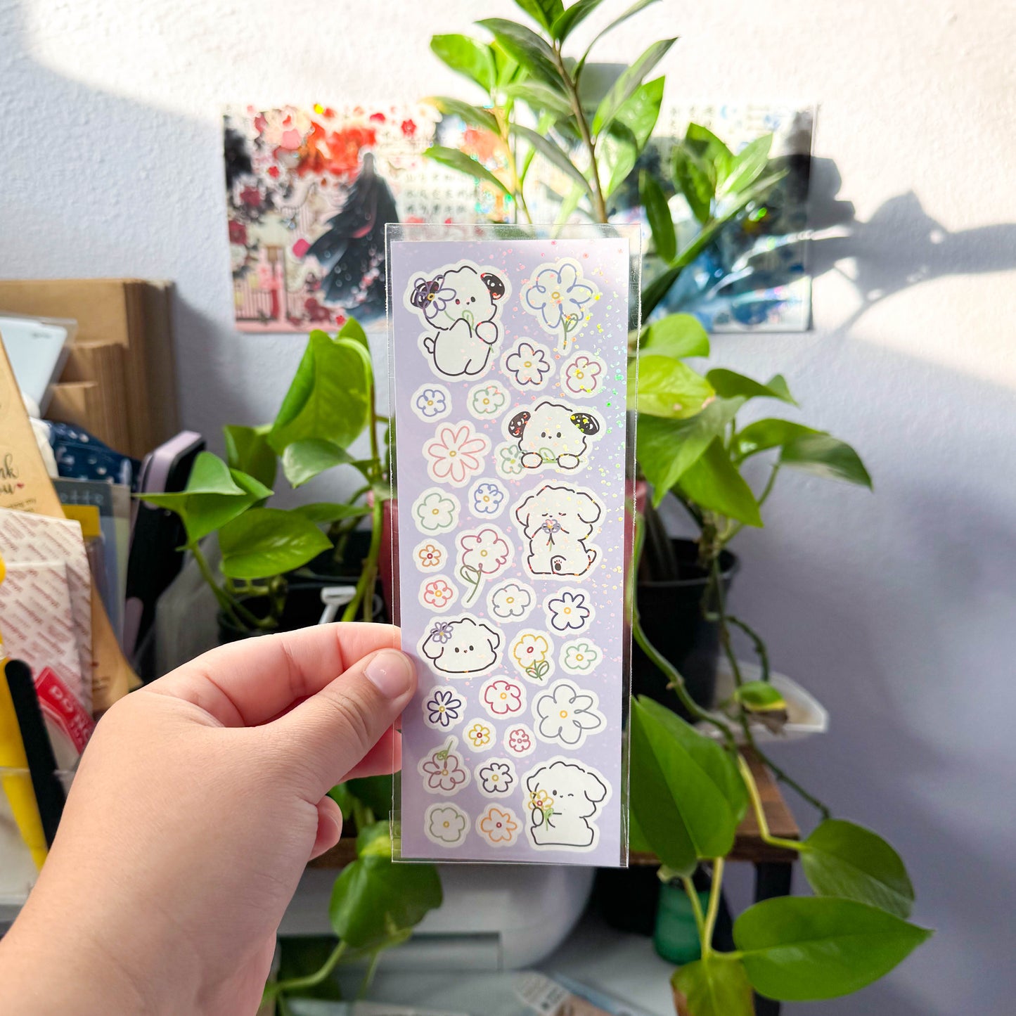 snow flowers sticker sheet