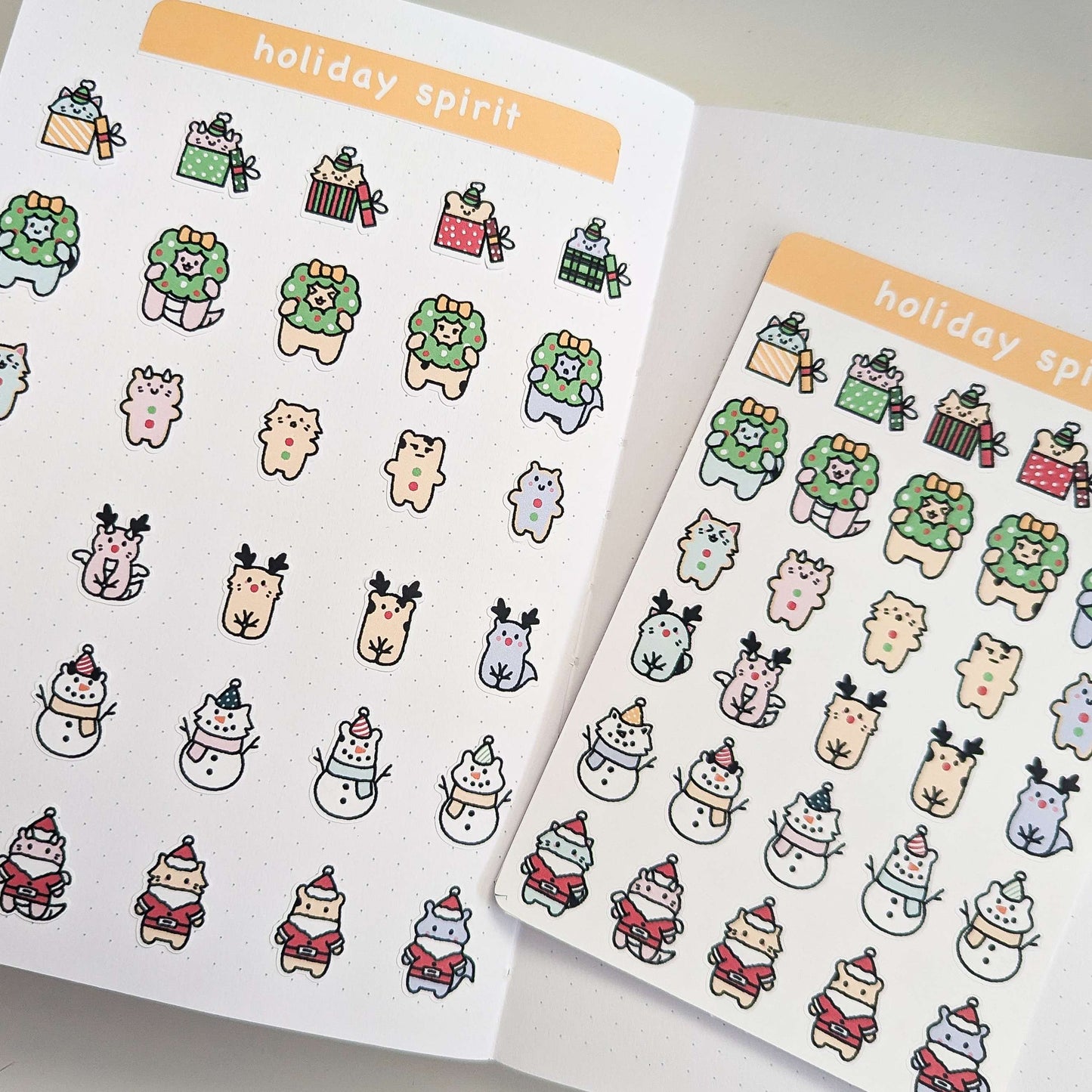 holiday spirit sticker sheet