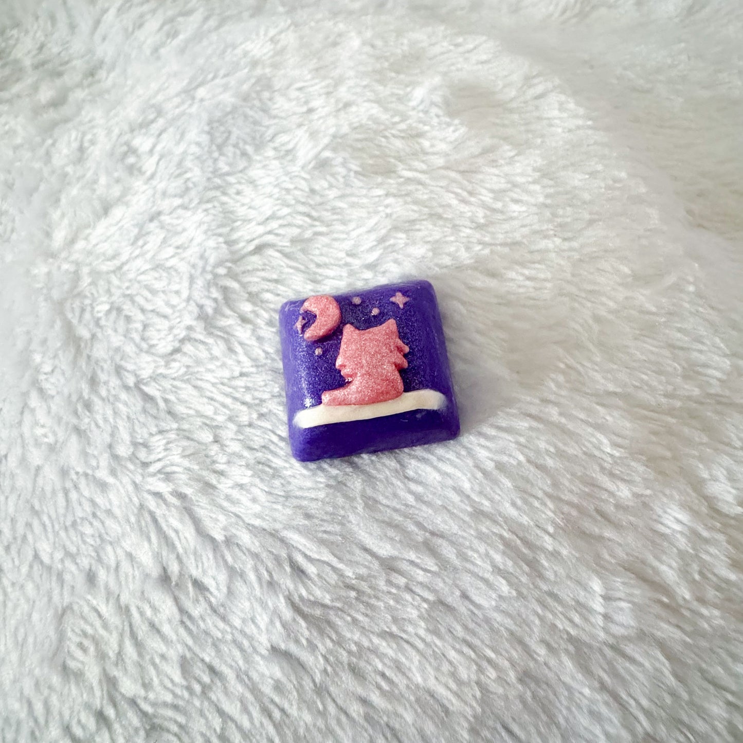 moon watching bubu artisan keycap
