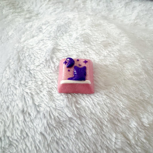 moon watching bubu artisan keycap