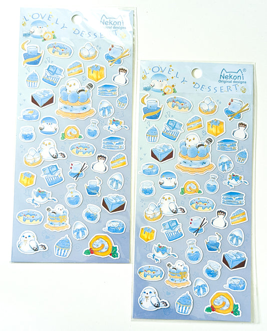 nekoni dessert borb sticker sheet