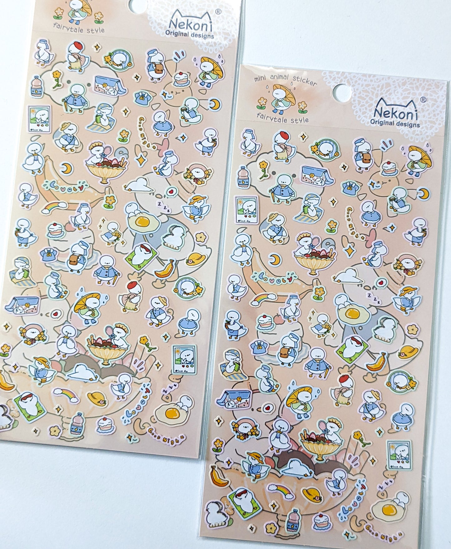 nekoni mini ducky sticker sheet