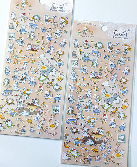 nekoni mini ducky sticker sheet