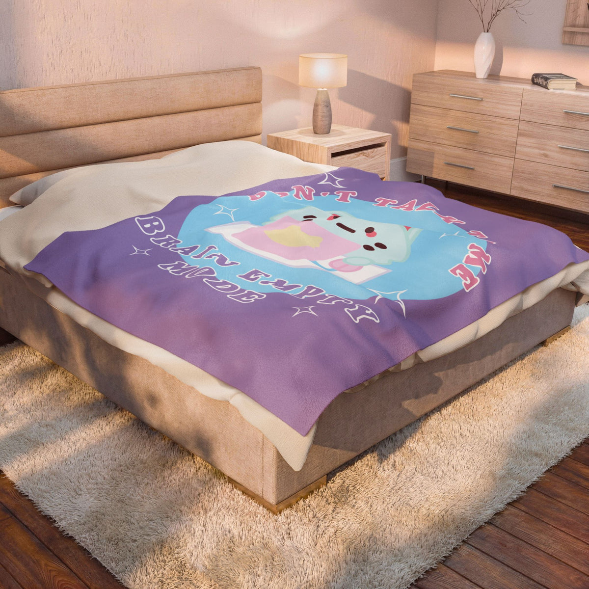 Don't Talk To Me Velveteen Plush Blanket