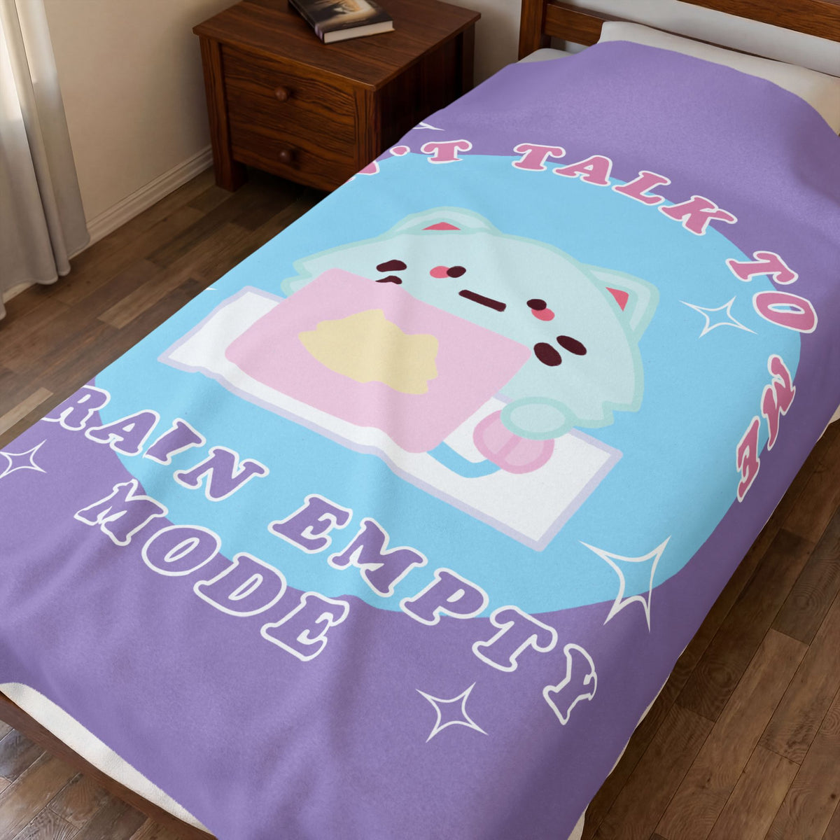 Don't Talk To Me Velveteen Plush Blanket