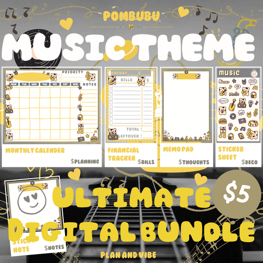 PRINTABLE Music Theme Planning DIGITAL Bundle