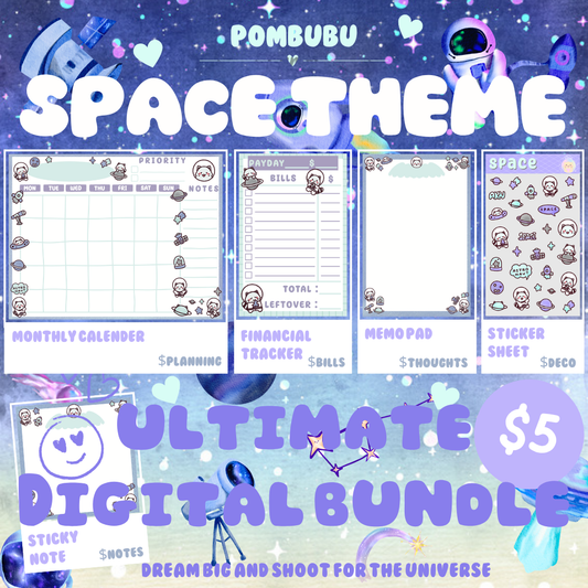 PRINTABLE Space Theme Planning DIGITAL Bundle