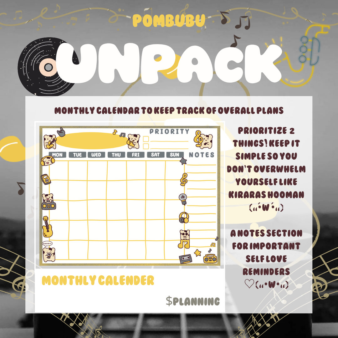 PRINTABLE Music Theme Planning DIGITAL Bundle