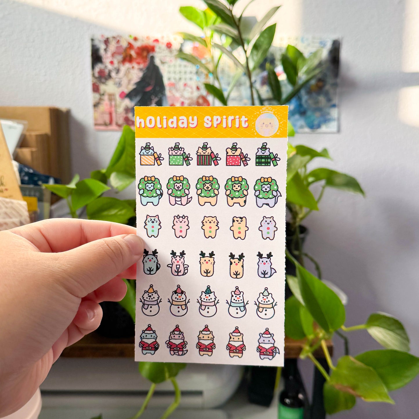 holiday spirit sticker sheet