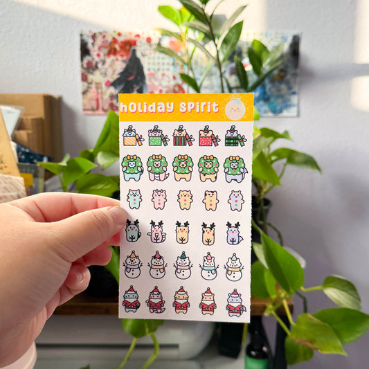 holiday spirit sticker sheet