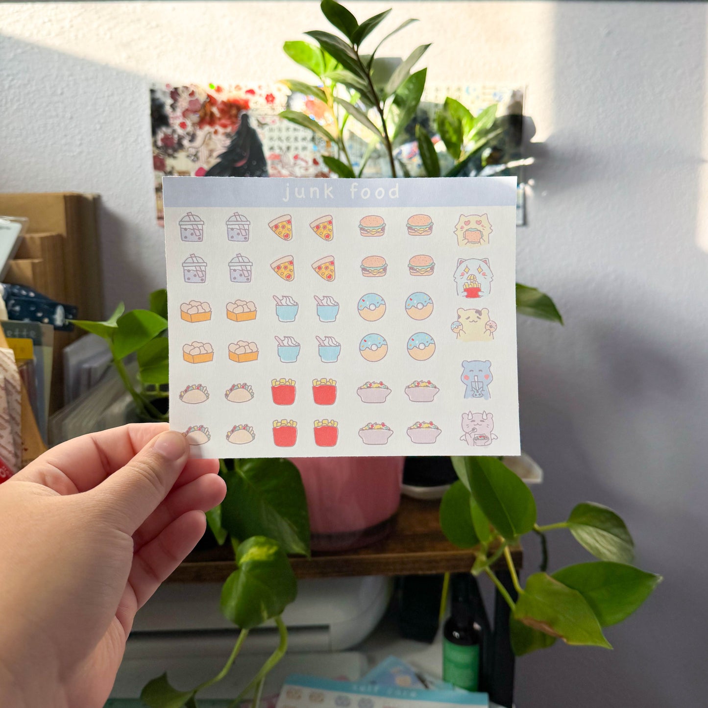 junk food planner sticker
