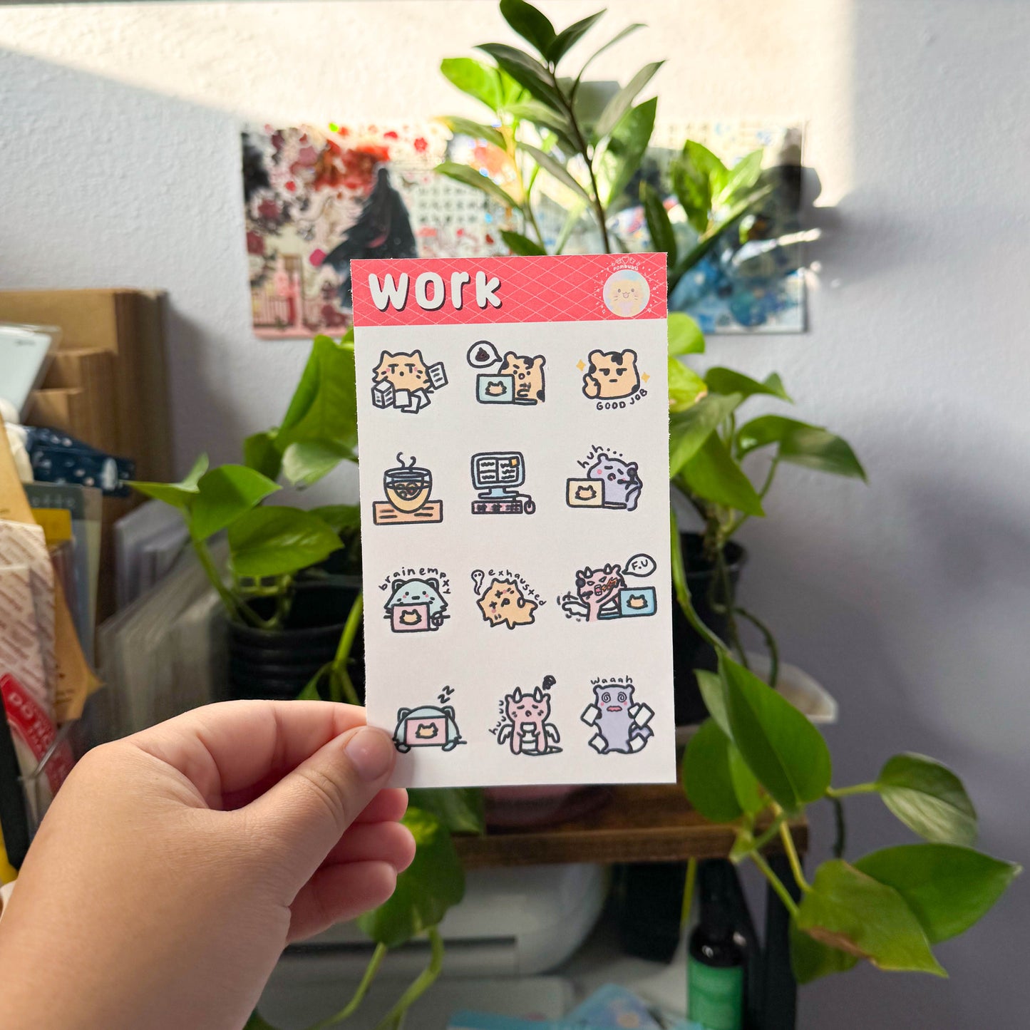 workaholic planner sticker