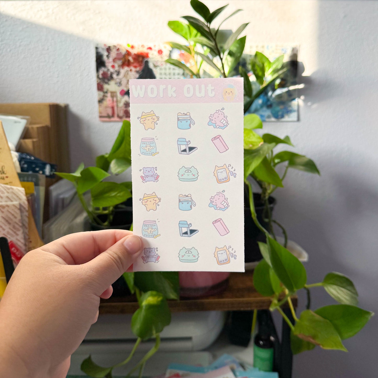 workout planner sticker