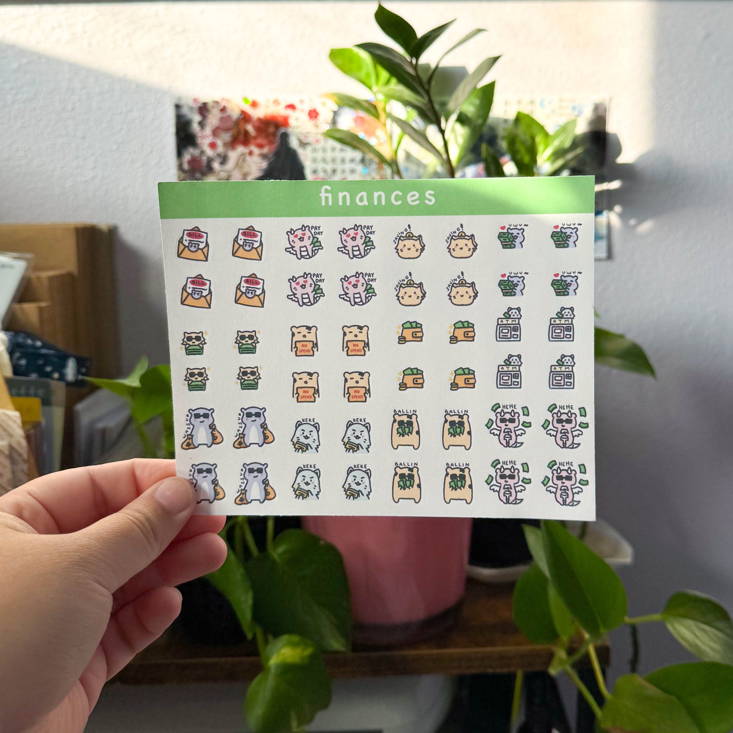 finances planner sticker