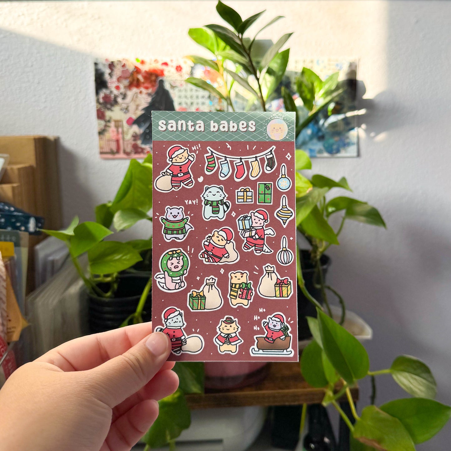 santa babes sticker sheet