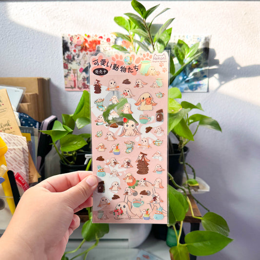 bunny sticker sheet