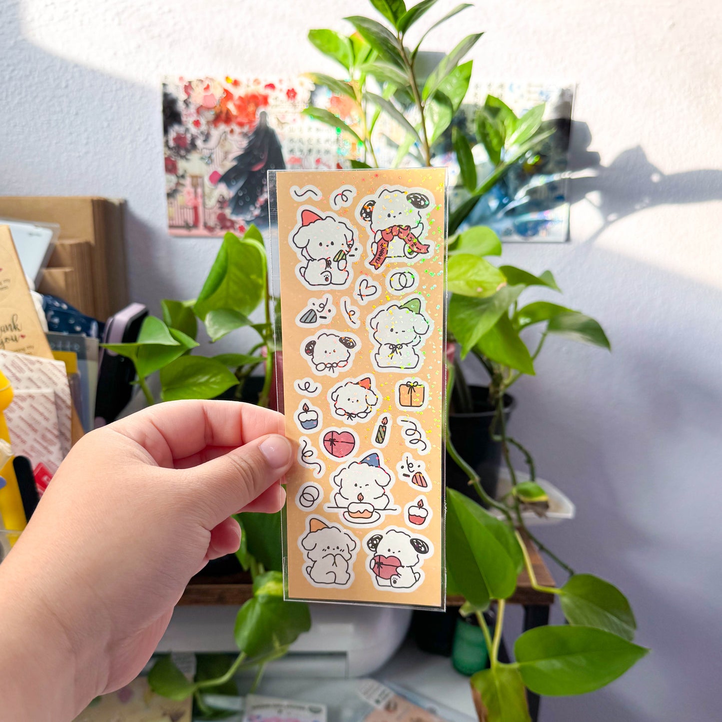 snow party sticker sheet