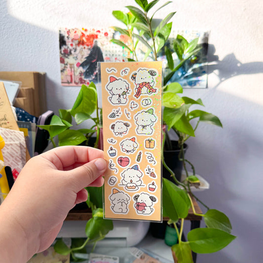 snow party sticker sheet