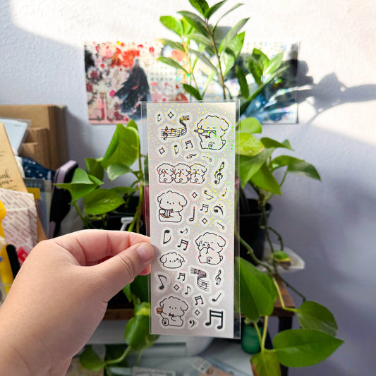 snow music sticker sheet