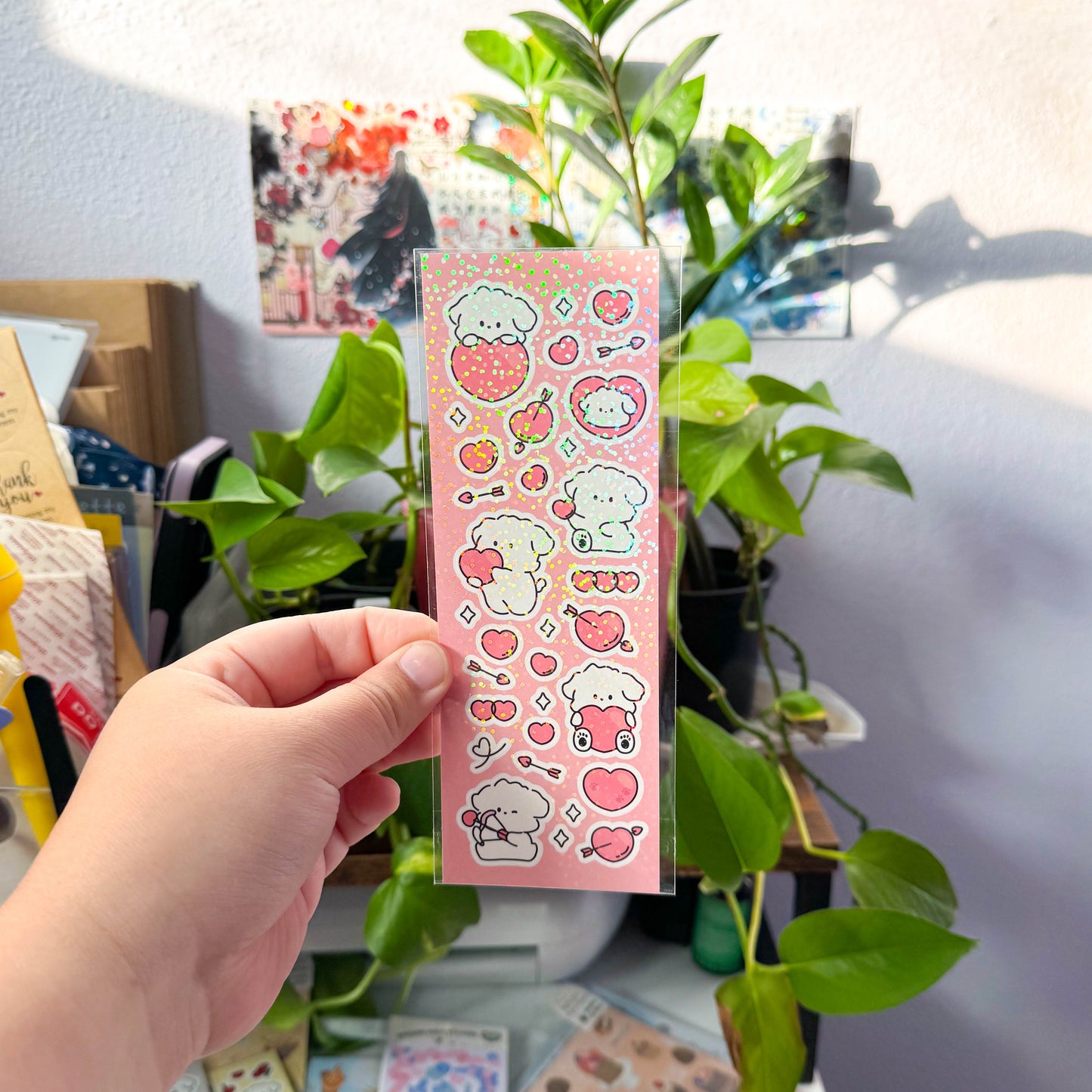 snow love sticker sheet