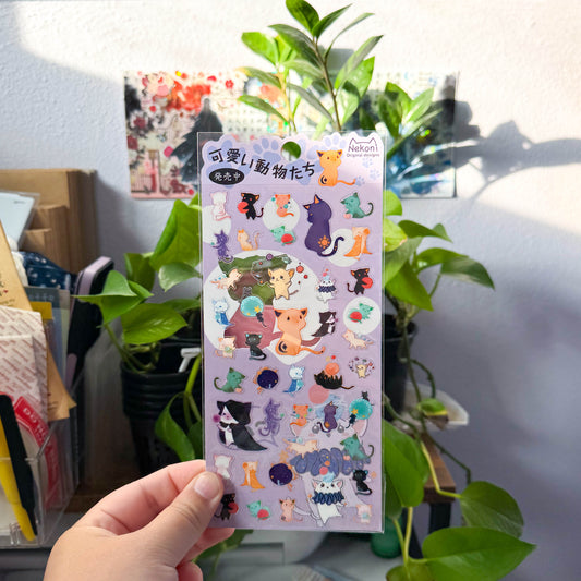 magic cat sticker sheet