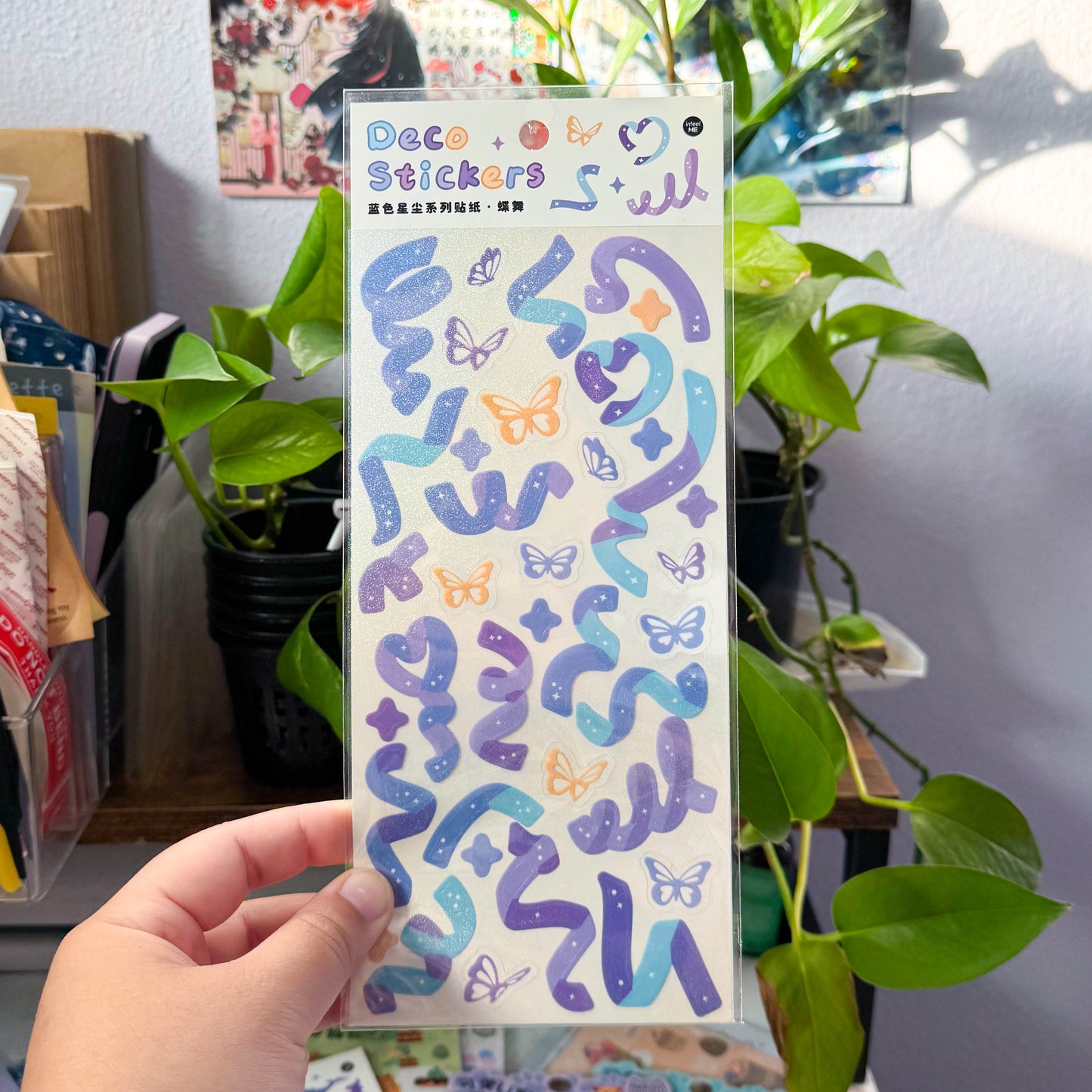 xxl deco holo vinyl sticker sheet