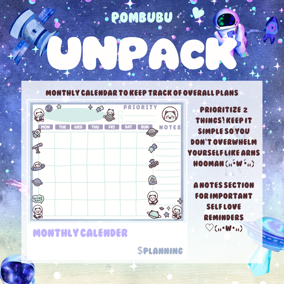 PRINTABLE Space Theme Planning DIGITAL Bundle