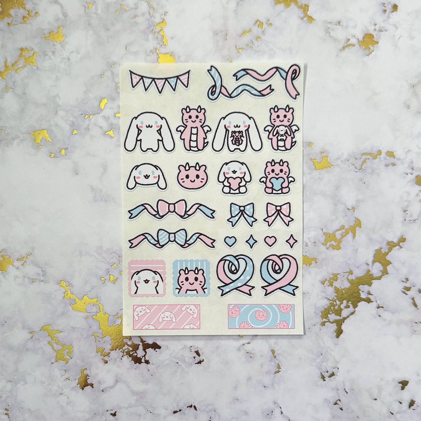 sanrio x pombubu sticker sheet