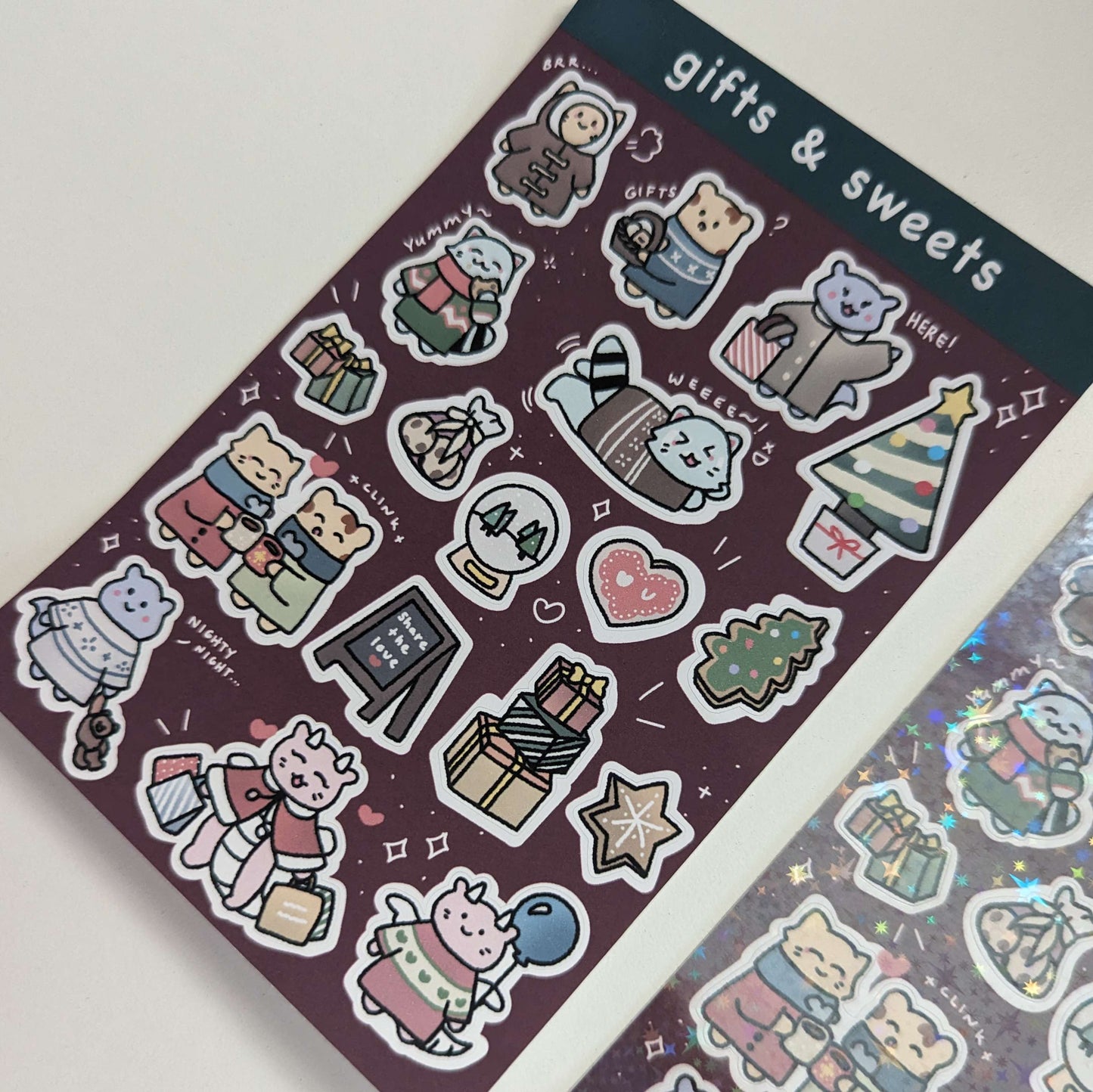 gifts and sweets sticker sheet