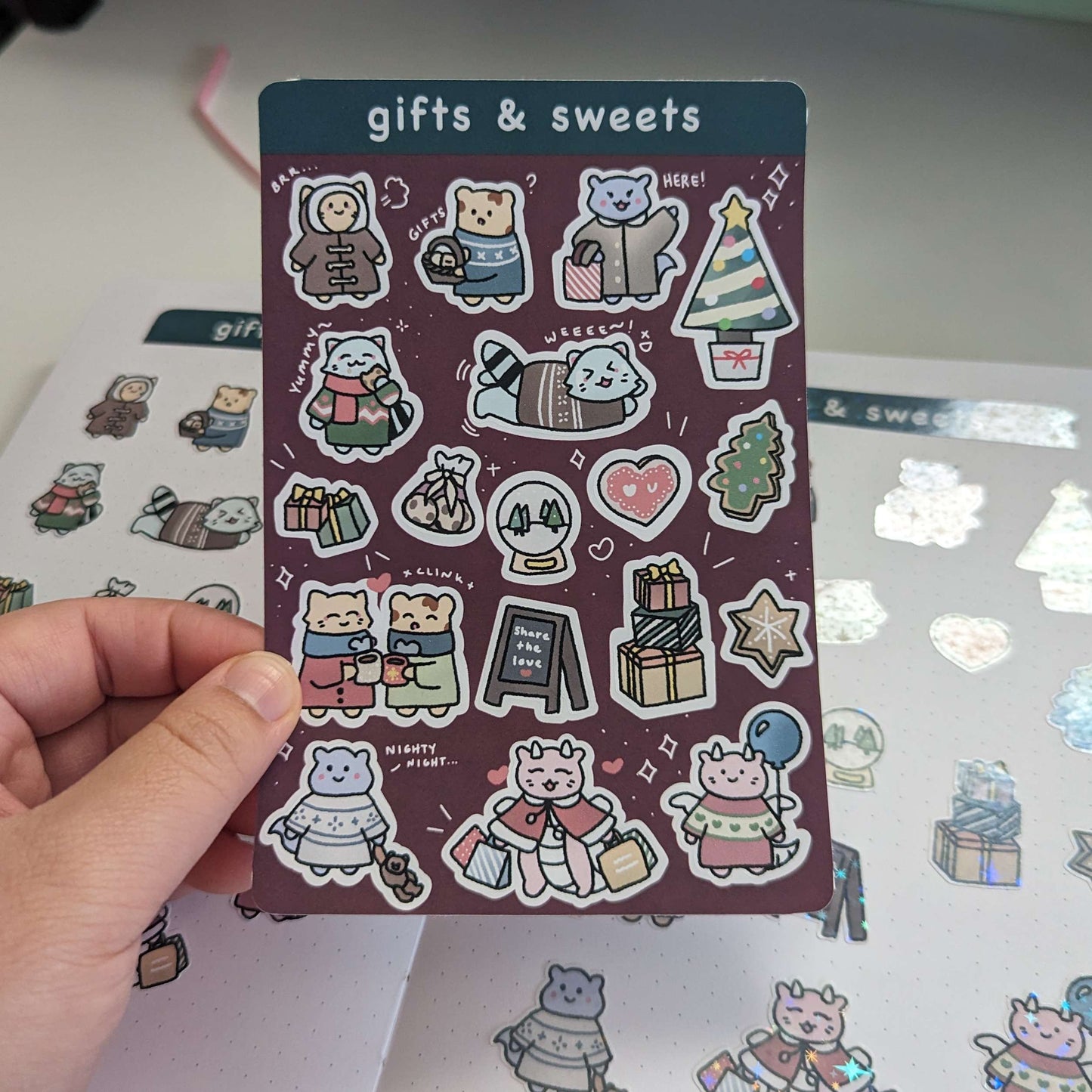 gifts and sweets sticker sheet