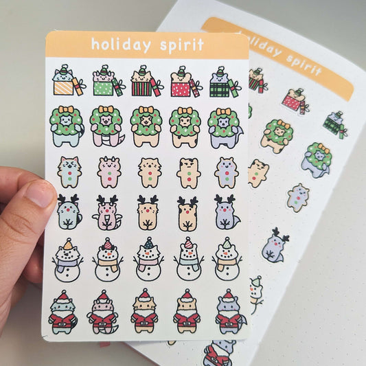 holiday spirit sticker sheet