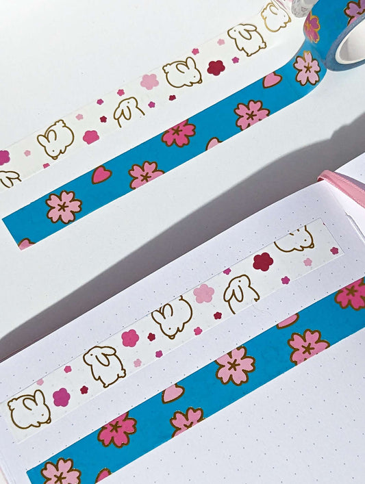 sakura bunny foil washi tape