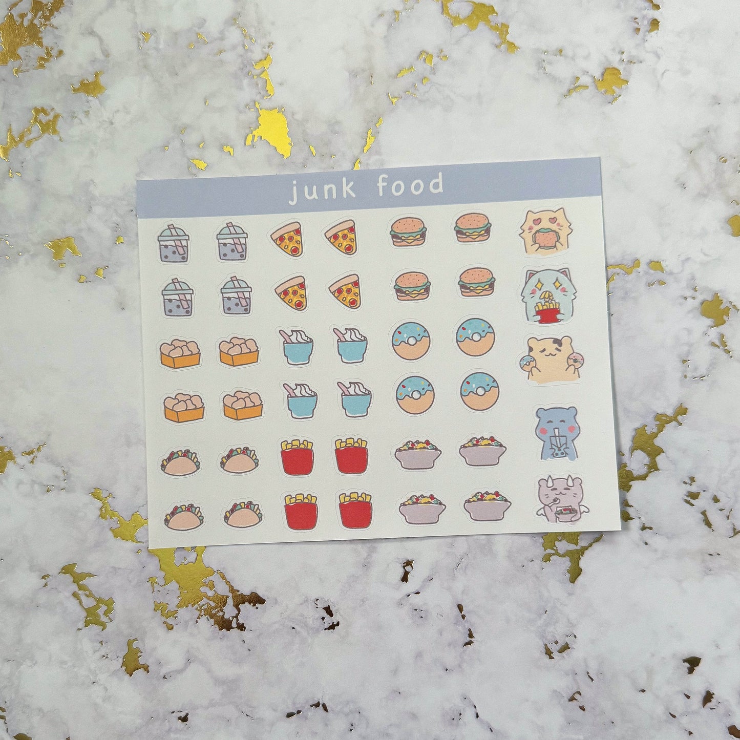 junk food planner sticker