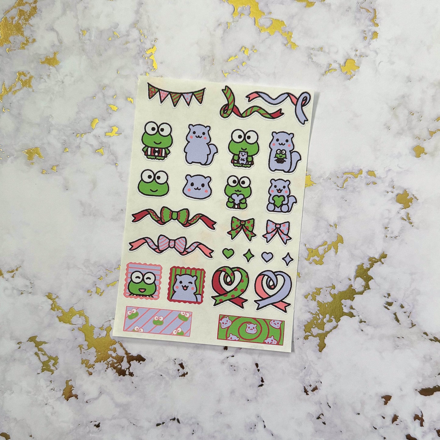 sanrio x pombubu sticker sheet