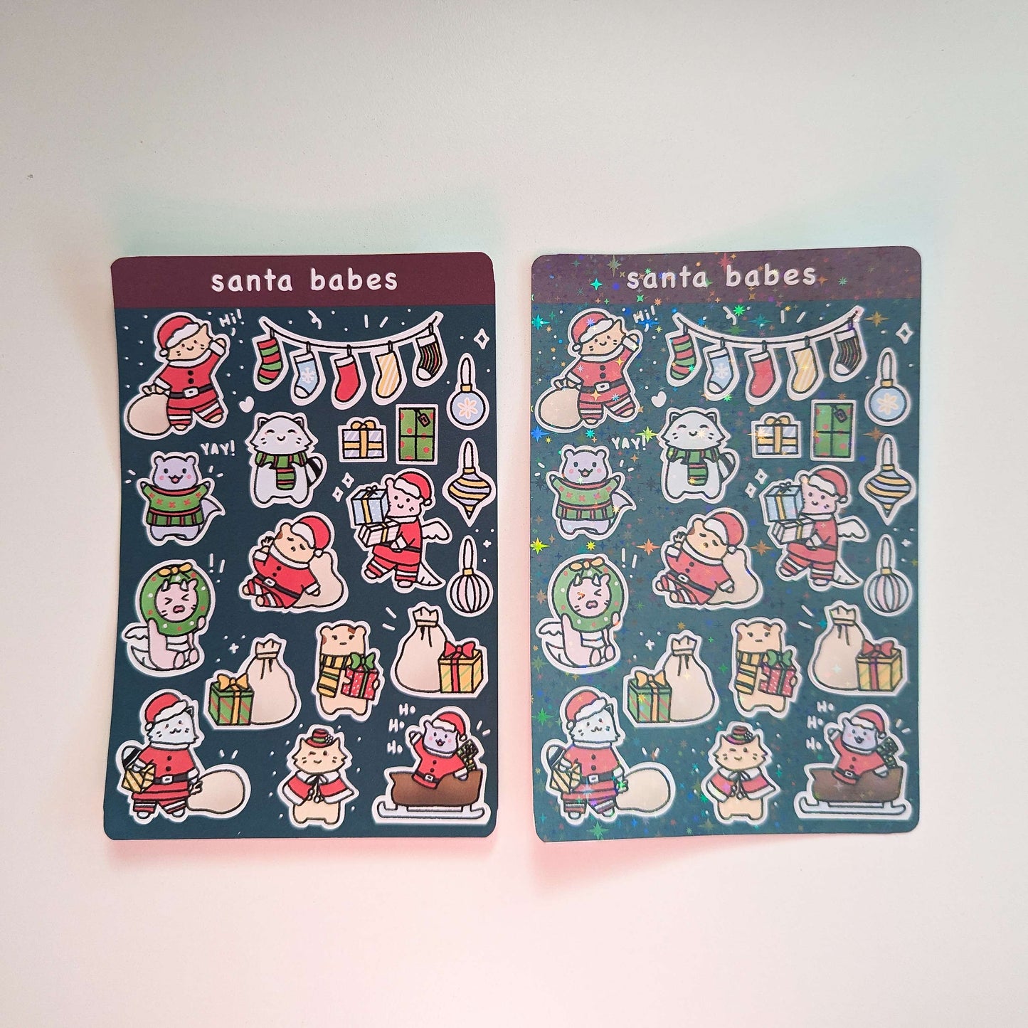 santa babes sticker sheet