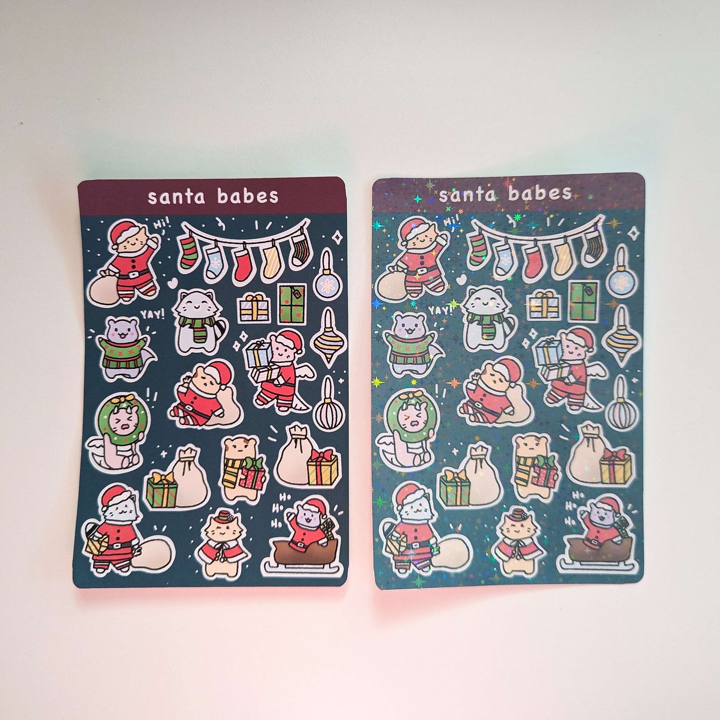 santa babes sticker sheet