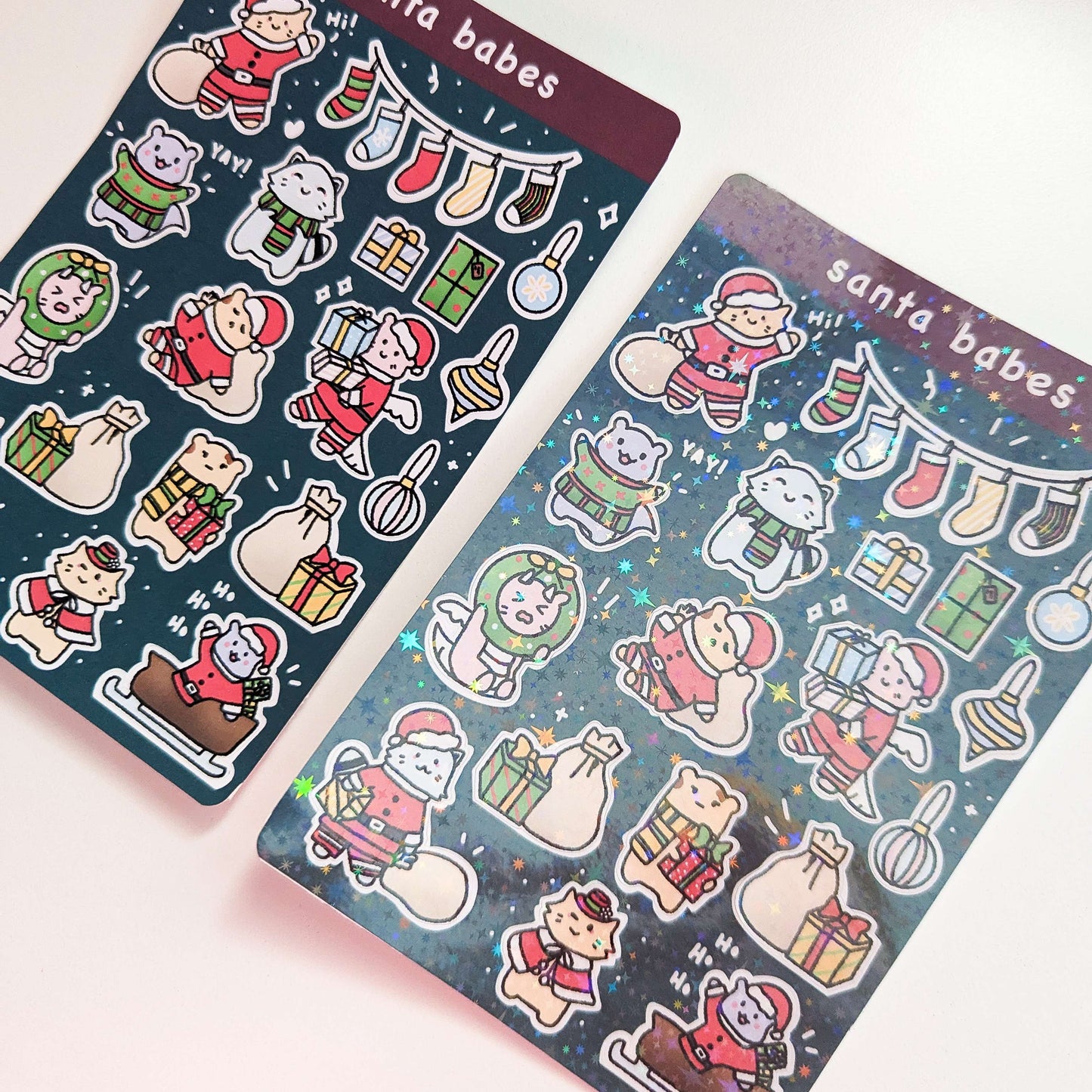 santa babes sticker sheet