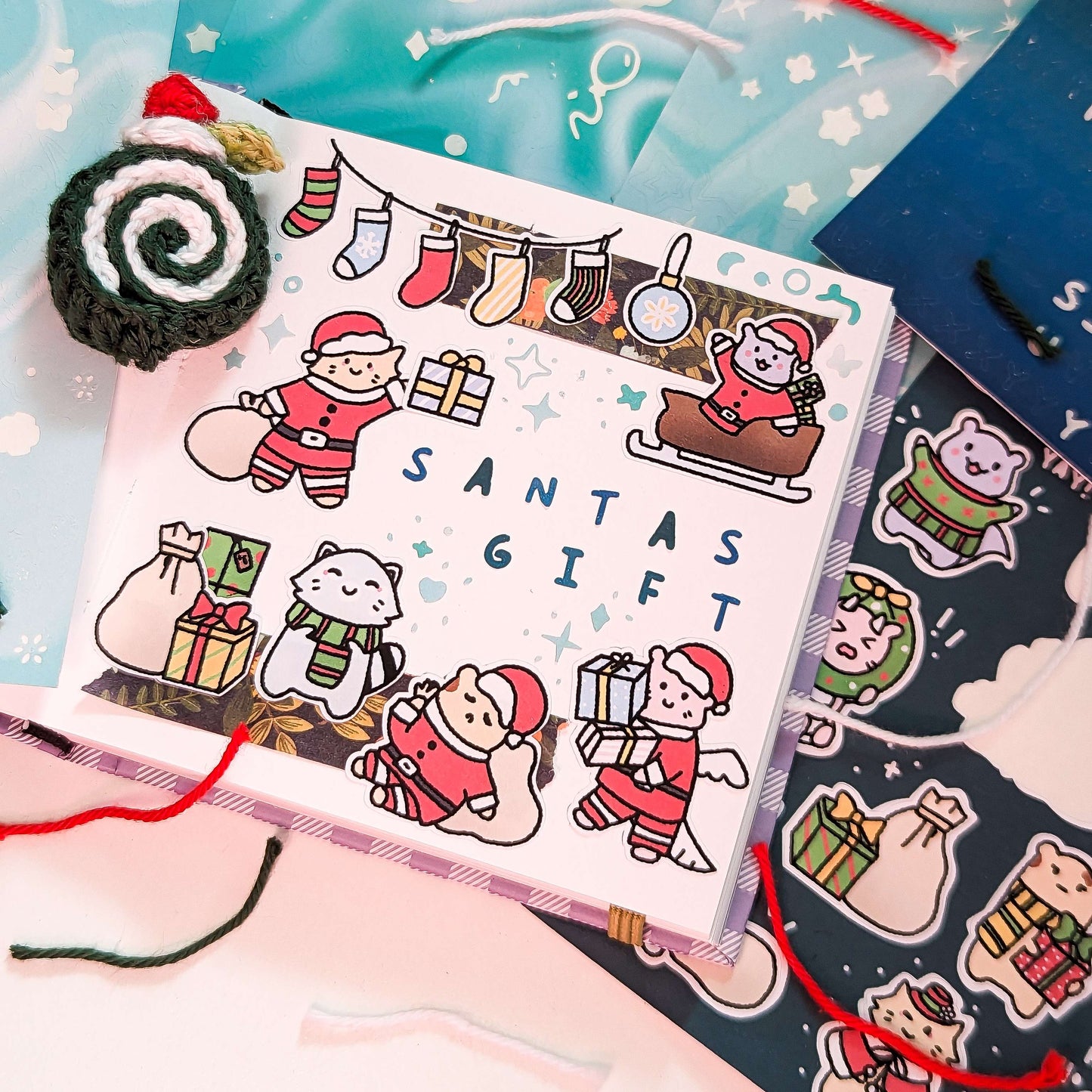 santa babes sticker sheet