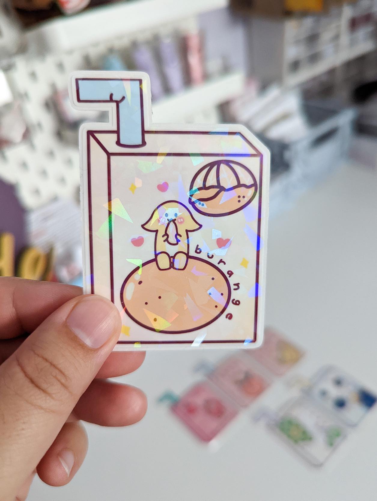 holo juice box vinyl sticker