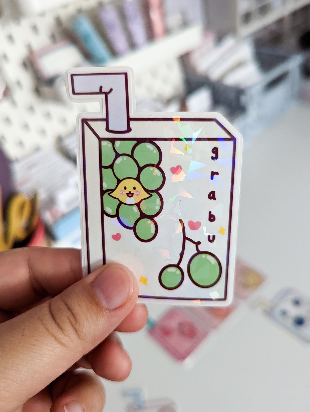 holo juice box vinyl sticker