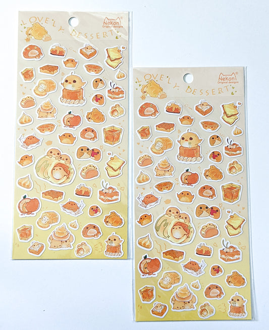 nekoni dessert chickie sticker sheet