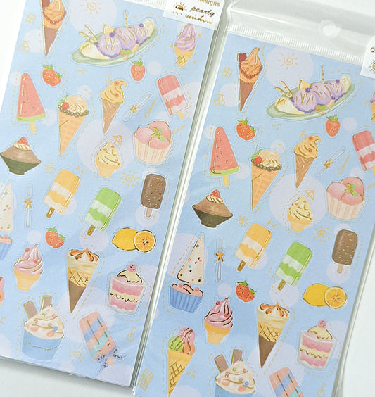 nekoni sweets ice cream sticker sheet