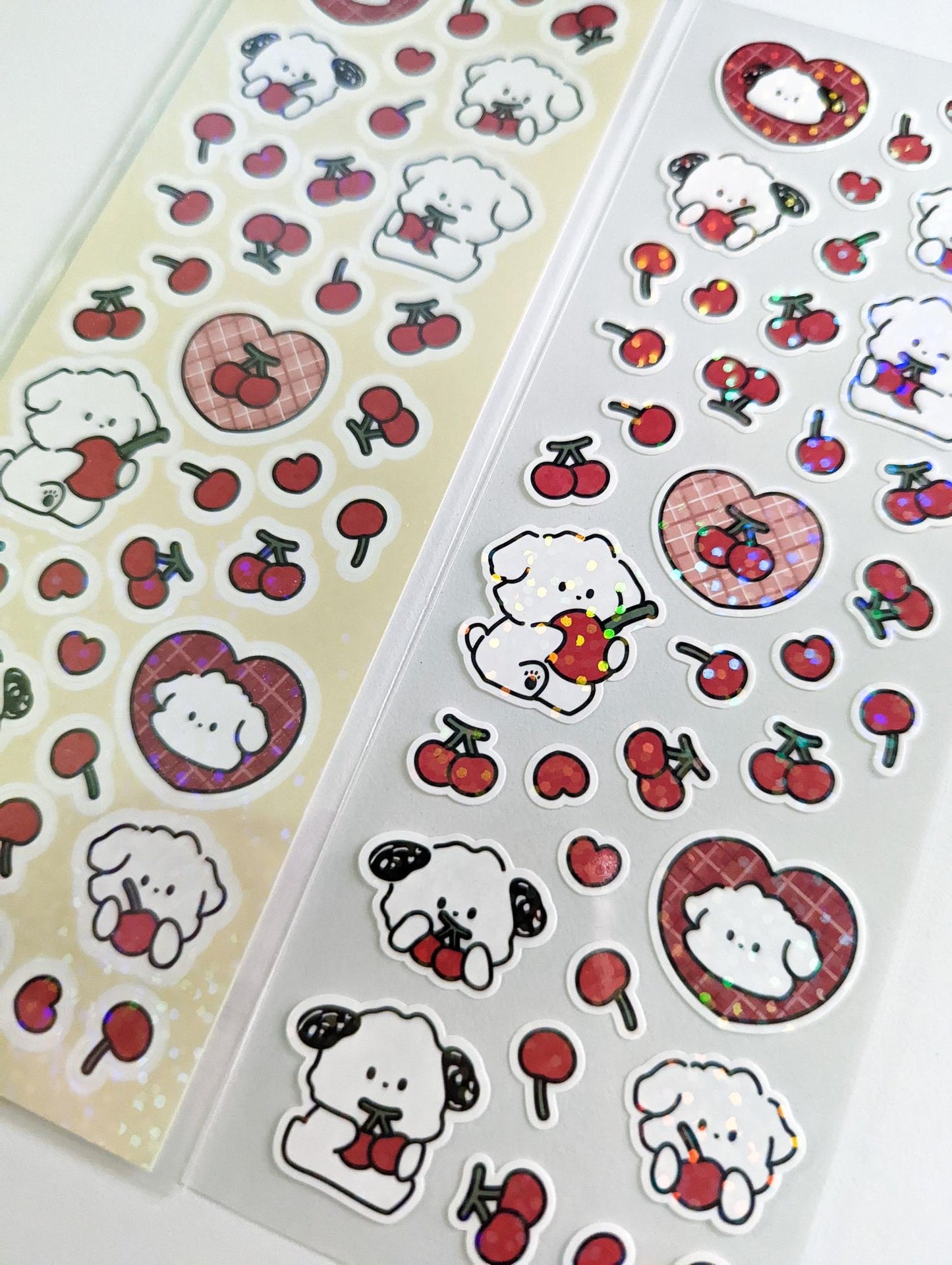 snow cherry sticker sheet