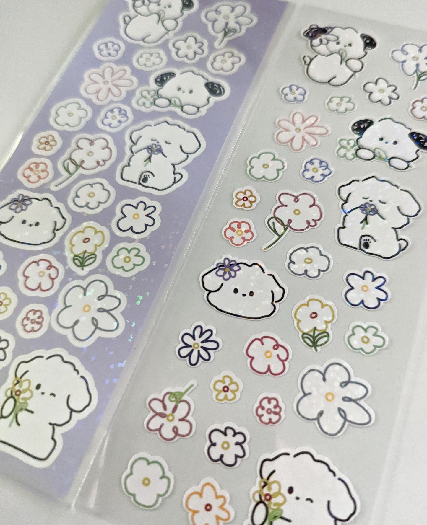 snow flowers sticker sheet